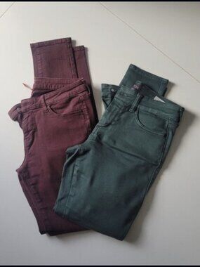 two pairs of skinny jeans